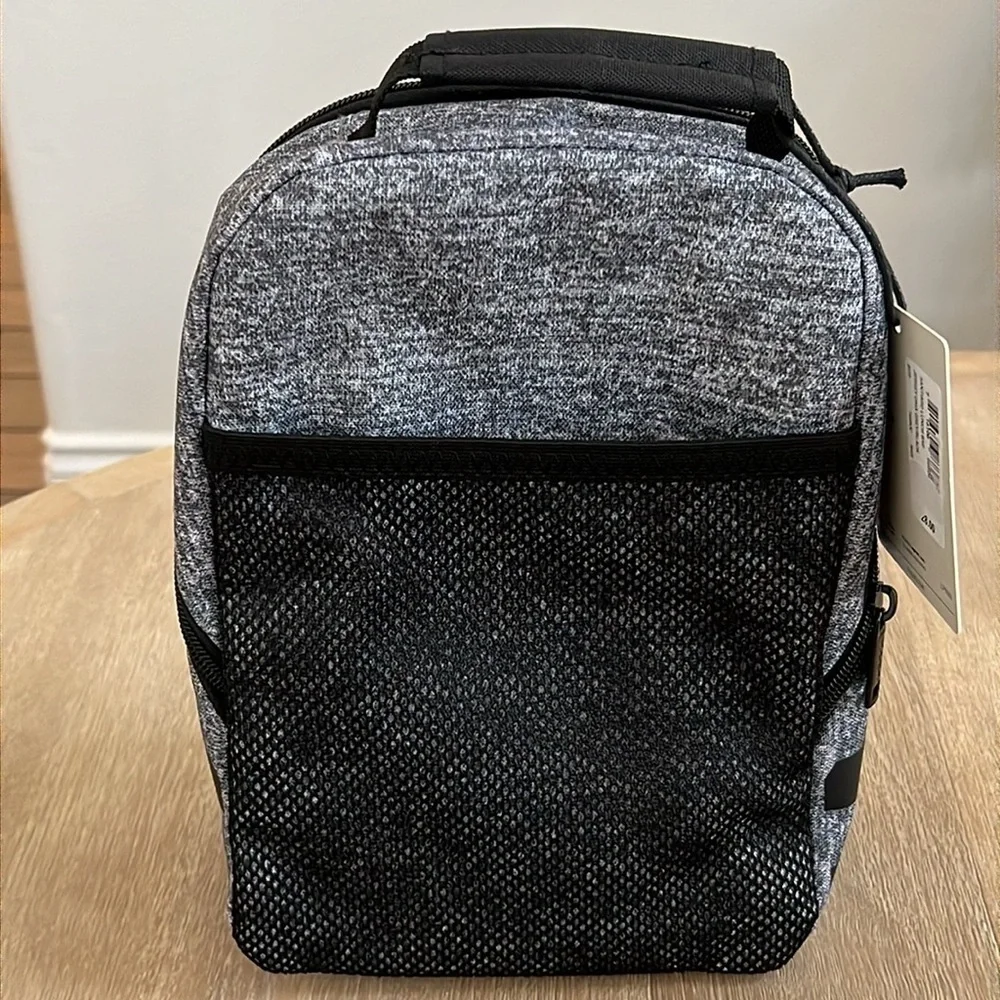 Adidas Boys Insulated Santiago Lunch Box Bag Carrier Gray Black